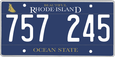 RI license plate 757245