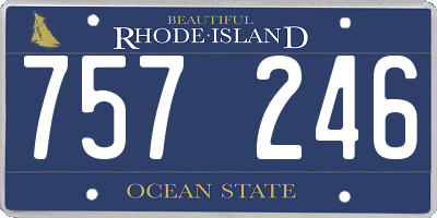 RI license plate 757246