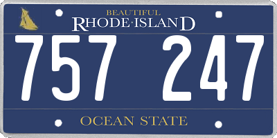 RI license plate 757247