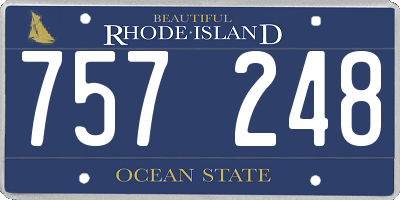 RI license plate 757248