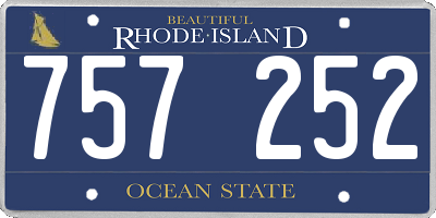 RI license plate 757252