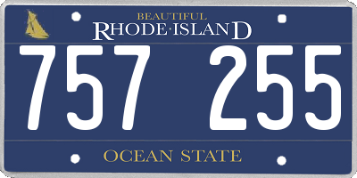 RI license plate 757255
