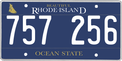 RI license plate 757256