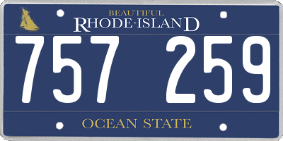 RI license plate 757259