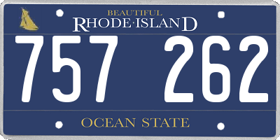 RI license plate 757262