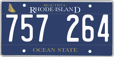 RI license plate 757264