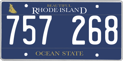 RI license plate 757268
