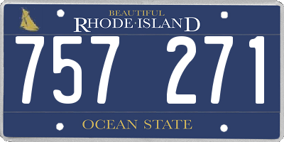 RI license plate 757271