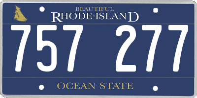 RI license plate 757277