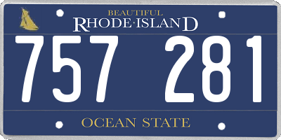 RI license plate 757281