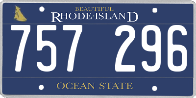 RI license plate 757296