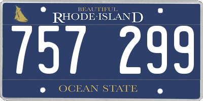 RI license plate 757299