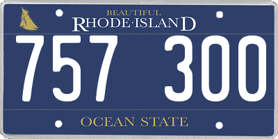 RI license plate 757300