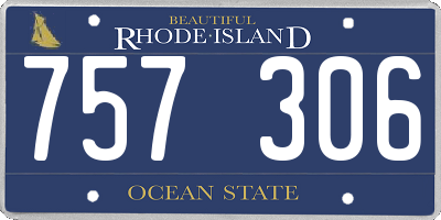 RI license plate 757306