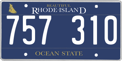 RI license plate 757310