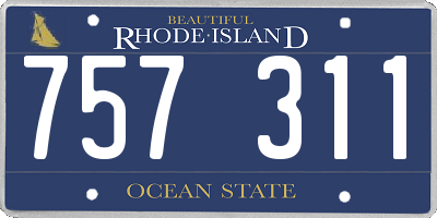 RI license plate 757311