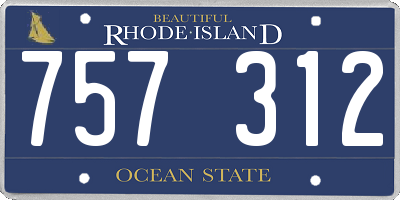 RI license plate 757312