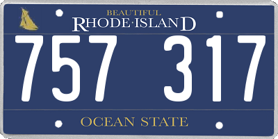 RI license plate 757317