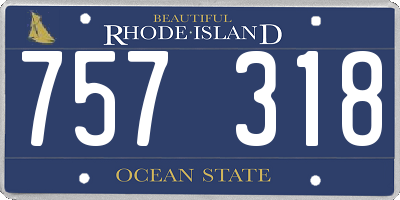 RI license plate 757318