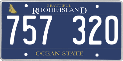 RI license plate 757320