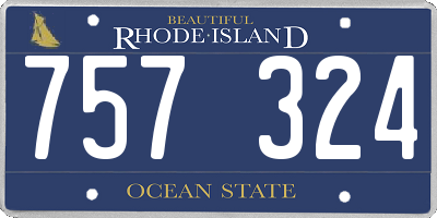 RI license plate 757324