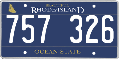 RI license plate 757326
