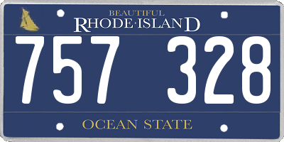 RI license plate 757328