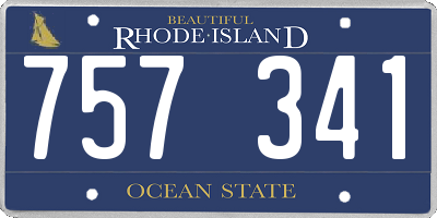 RI license plate 757341