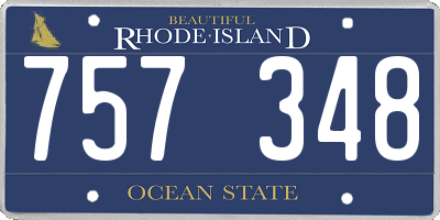 RI license plate 757348