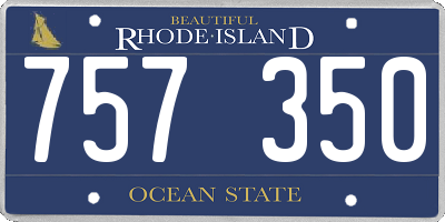 RI license plate 757350