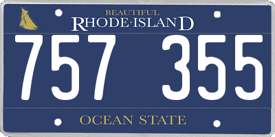 RI license plate 757355
