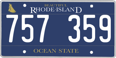 RI license plate 757359