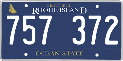 RI license plate 757372