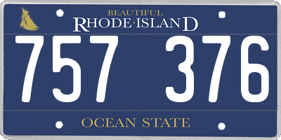 RI license plate 757376
