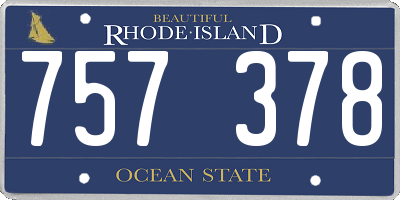 RI license plate 757378