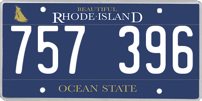 RI license plate 757396