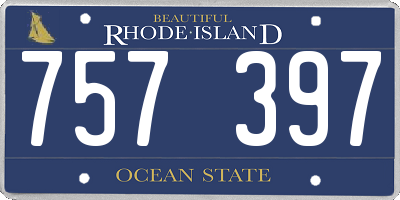 RI license plate 757397