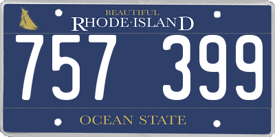 RI license plate 757399