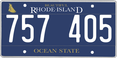 RI license plate 757405