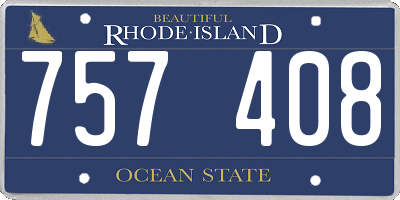 RI license plate 757408