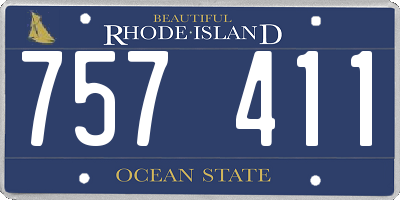 RI license plate 757411