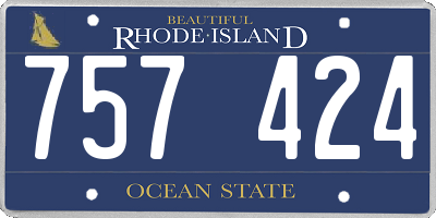 RI license plate 757424