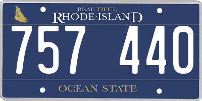 RI license plate 757440