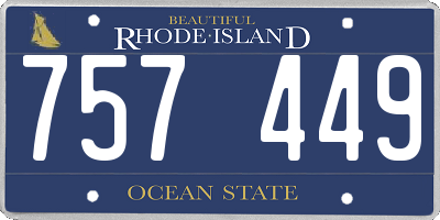 RI license plate 757449