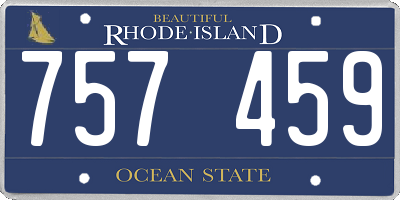 RI license plate 757459