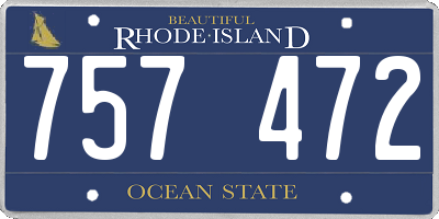 RI license plate 757472