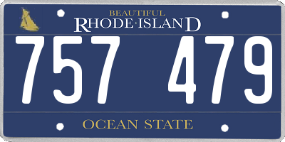 RI license plate 757479