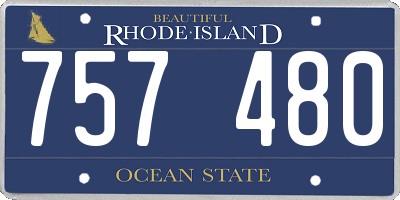 RI license plate 757480