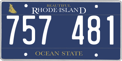 RI license plate 757481