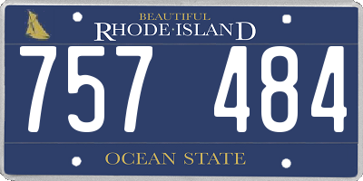 RI license plate 757484